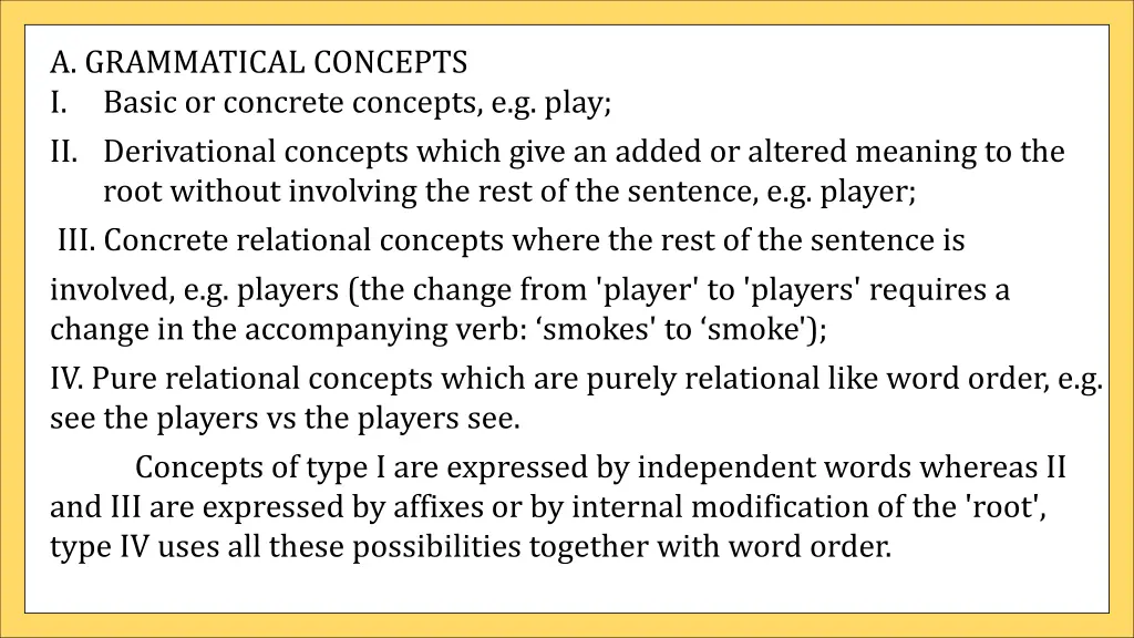 a grammatical concepts i basic or concrete