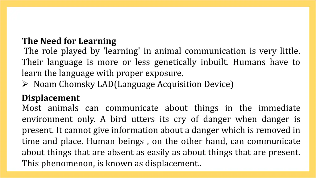 animal communication vs human language 1