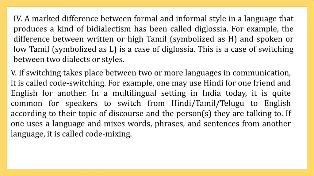 iv a marked difference between formal