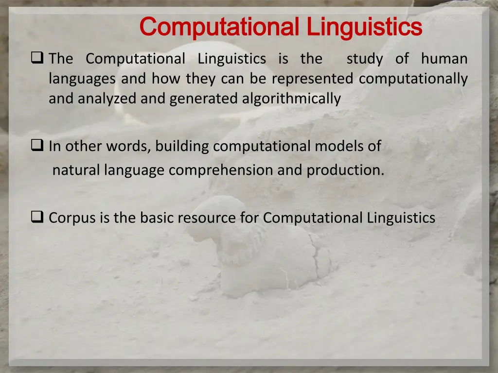 computational linguistics computational