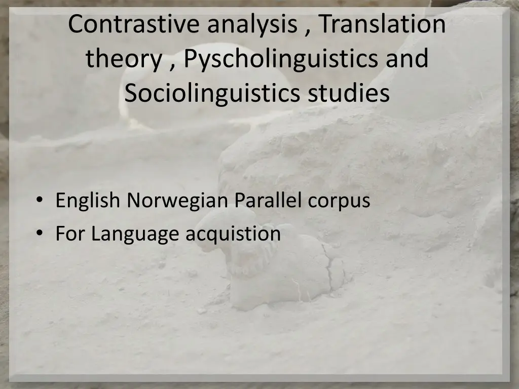 contrastive analysis translation theory