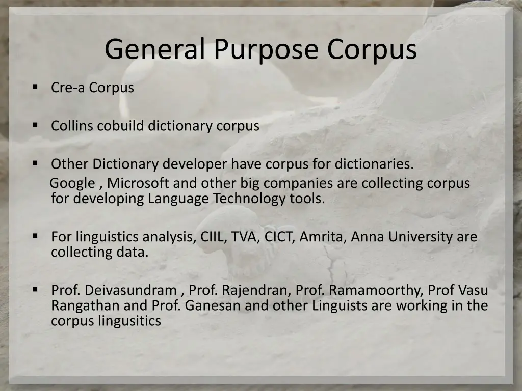 general purpose corpus