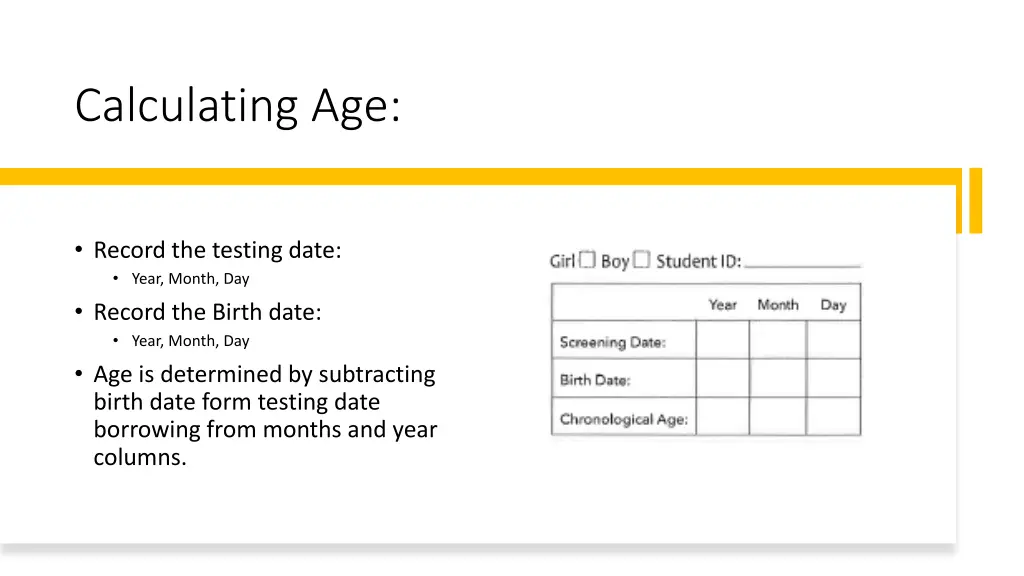 calculating age