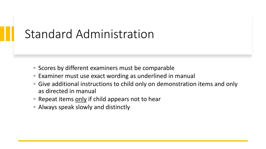 standard administration