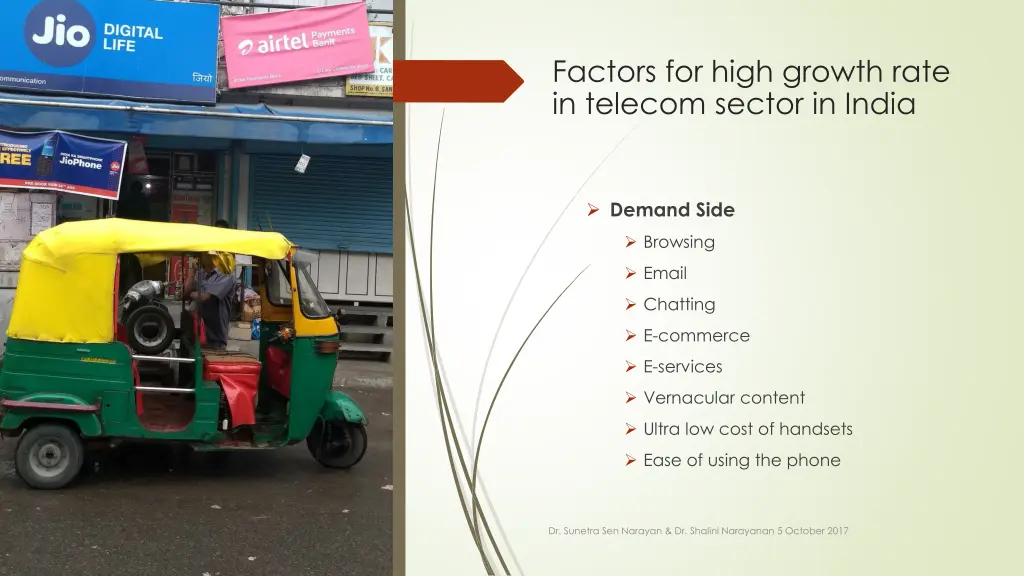 factors for high growth rate in telecom sector 1