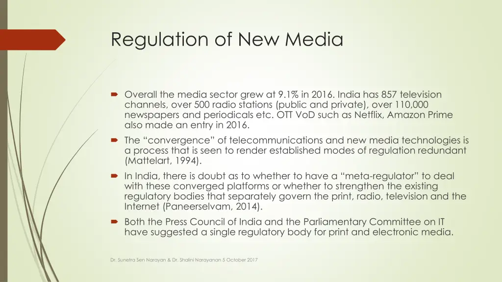 regulation of new media