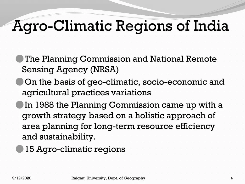 agro climatic regions of india 1