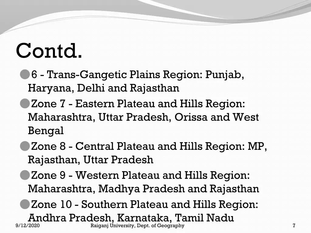 contd 6 trans gangetic plains region punjab