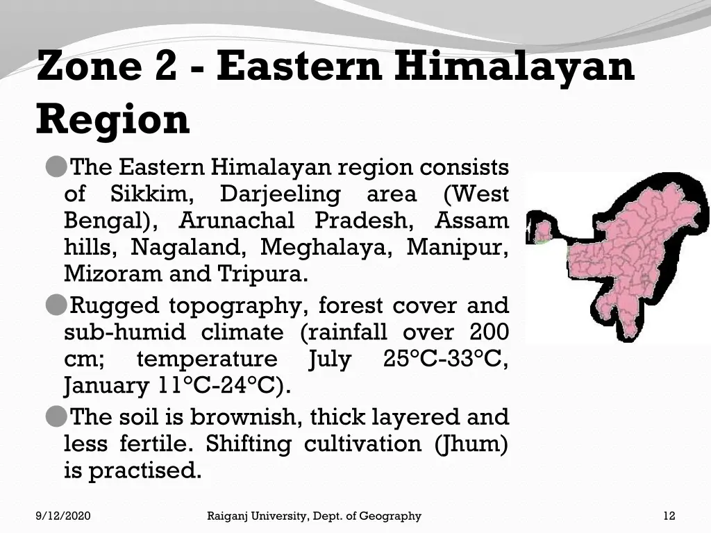 zone 2 eastern himalayan region the eastern