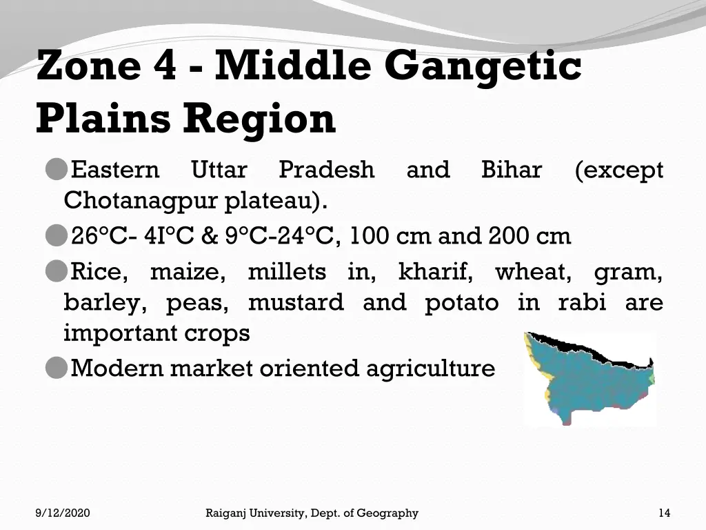 zone 4 middle gangetic plains region eastern