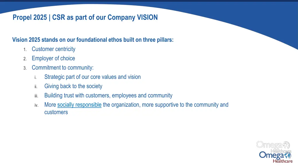 propel 2025 csr as part of our company vision