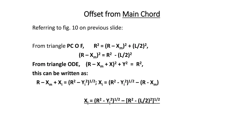 offset from offset from main chord 1