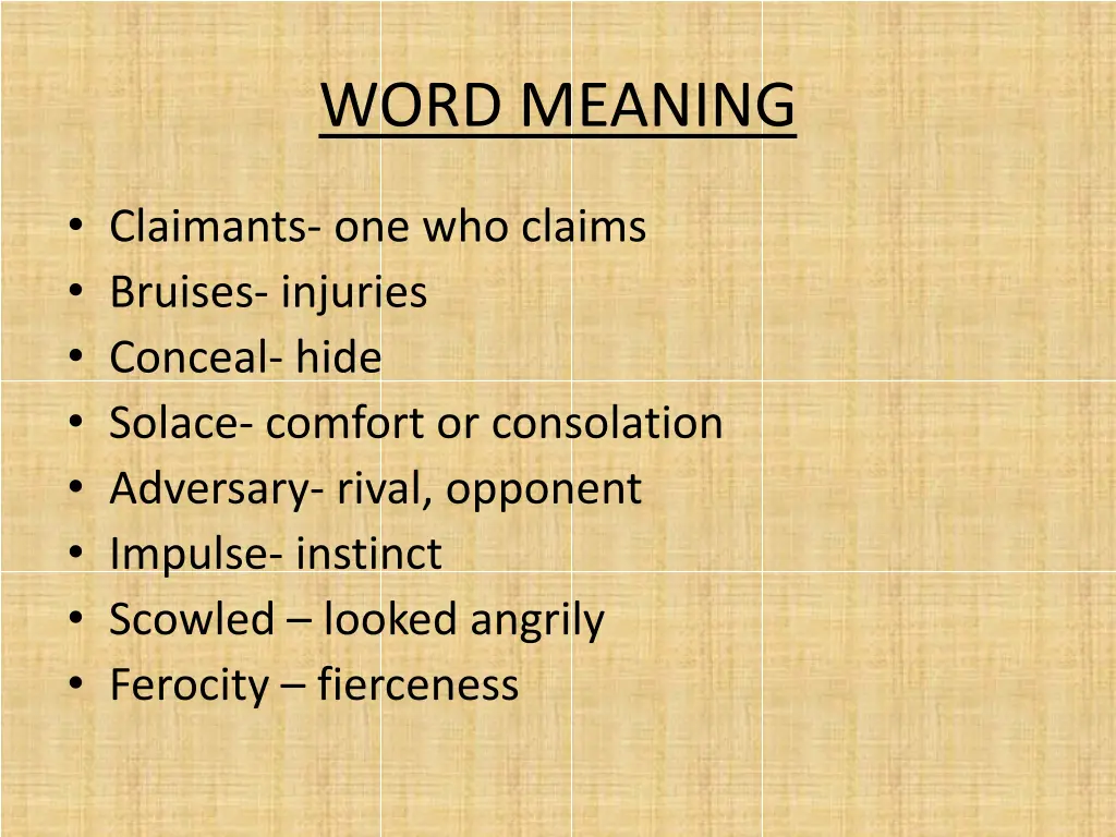 word meaning