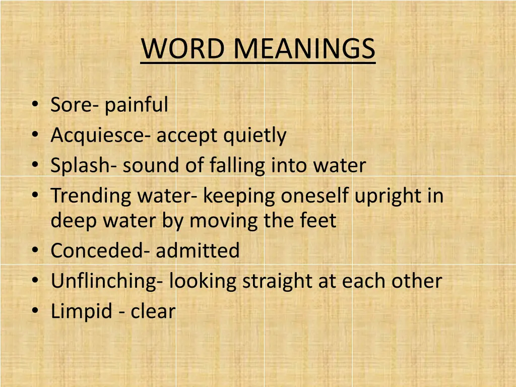 word meanings