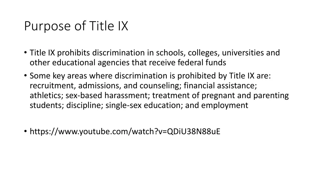 purpose of title ix