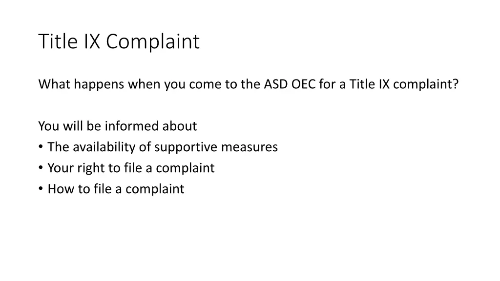 title ix complaint