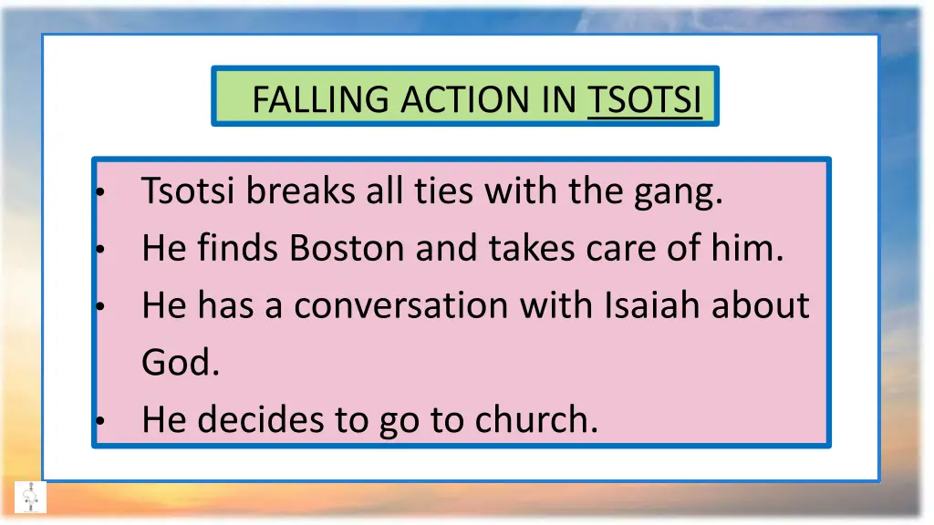 falling action in tsotsi