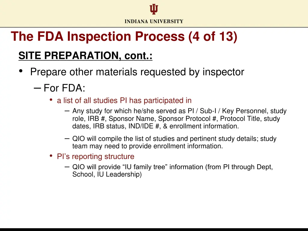 the fda inspection process 4 of 13