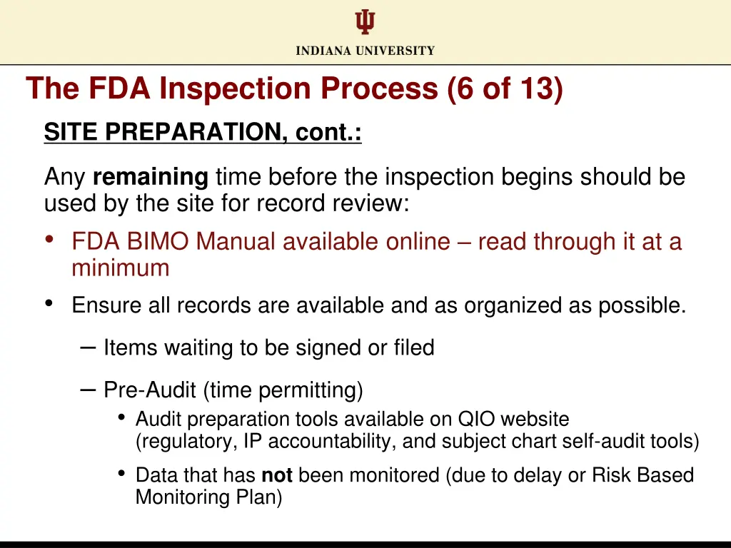 the fda inspection process 6 of 13 site