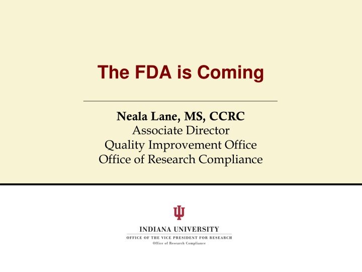 the fda is coming