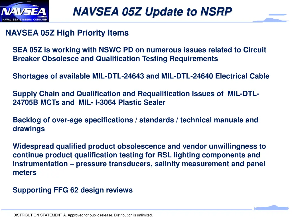 navsea 05z update to nsrp 1