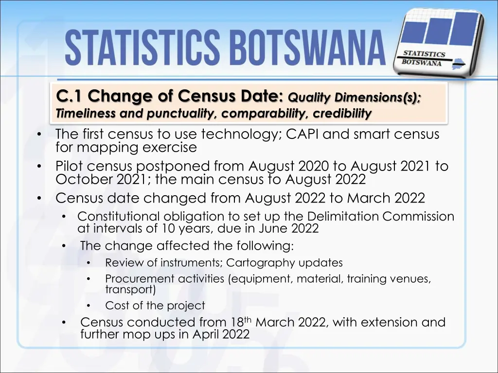 c 1 change of census date quality dimensions