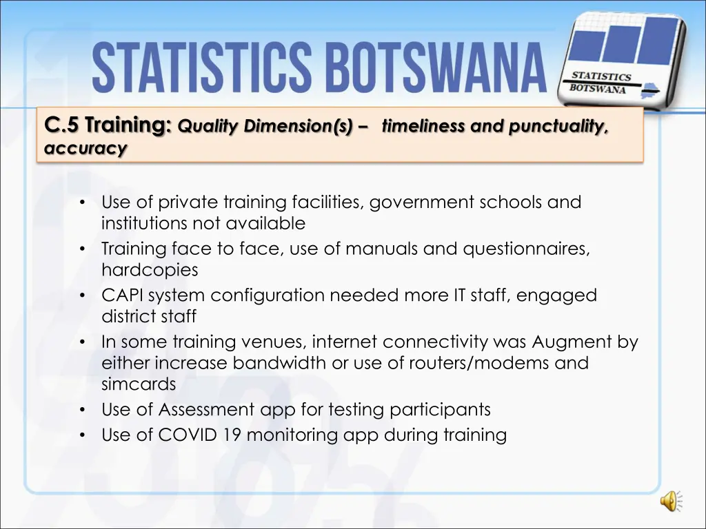 c 5 training quality dimension s timeliness