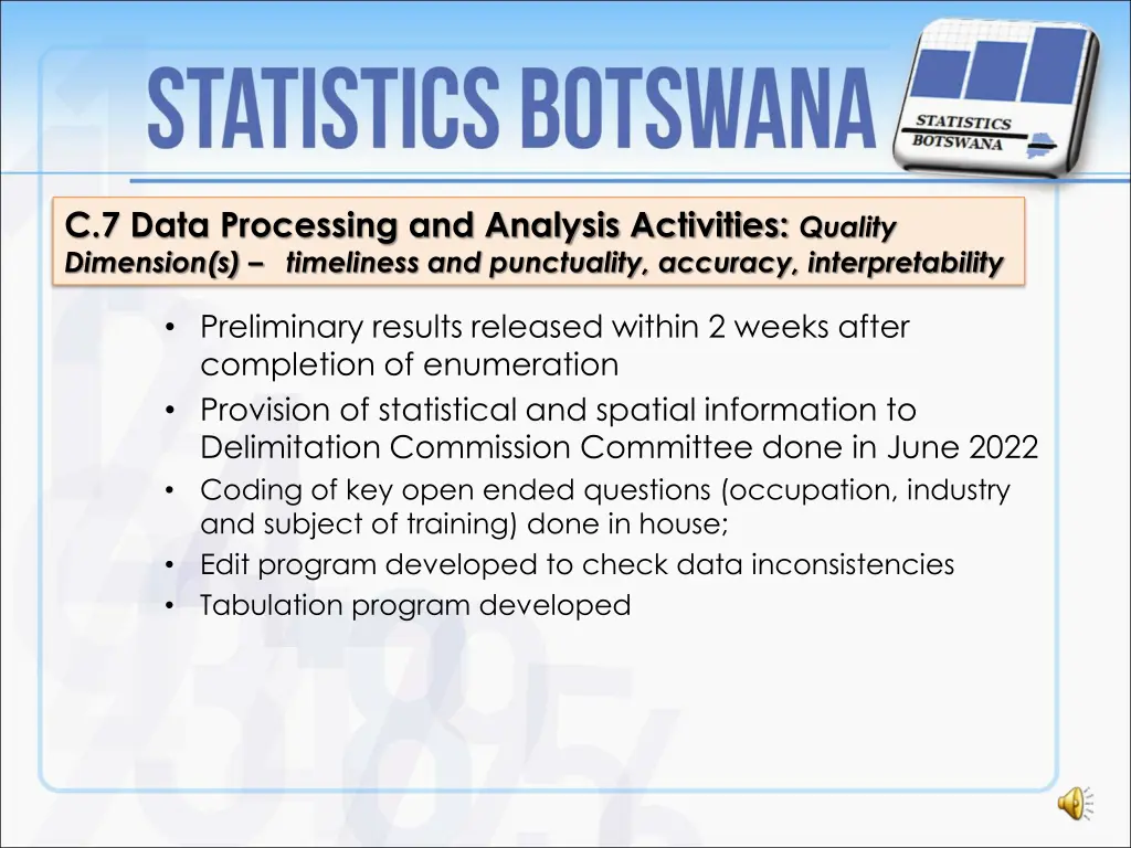 c 7 data processing and analysis activities