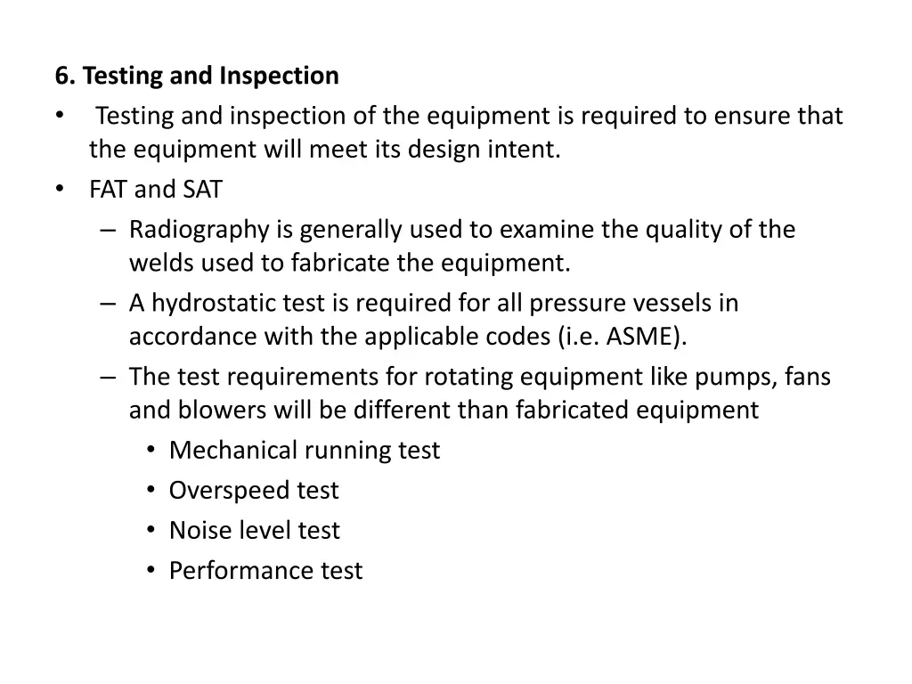 6 testing and inspection testing and inspection