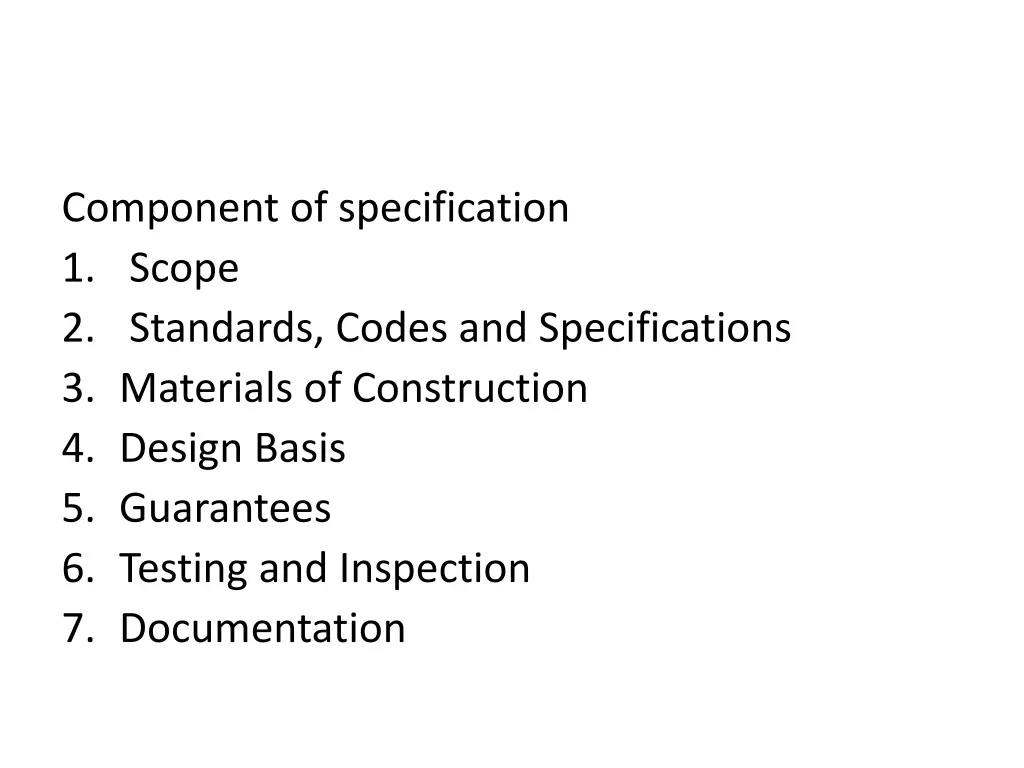 component of specification 1 scope 2 standards