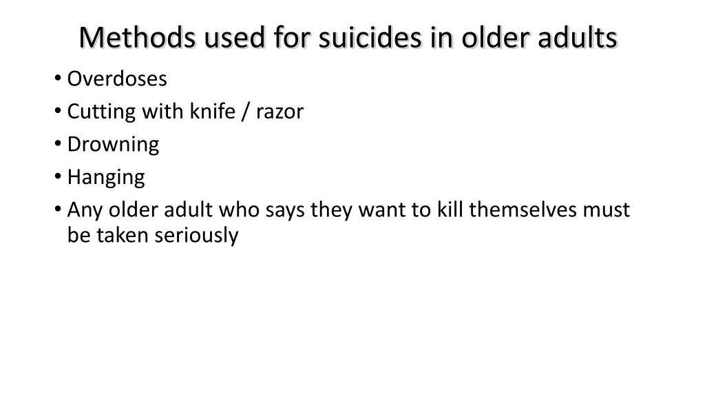 methods used for suicides in older adults