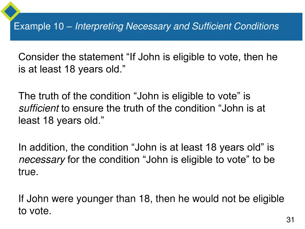 example 10 interpreting necessary and sufficient