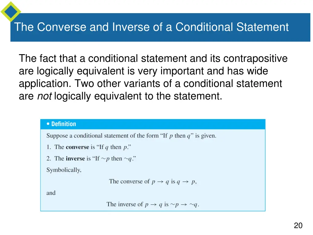 the converse and inverse of a conditional