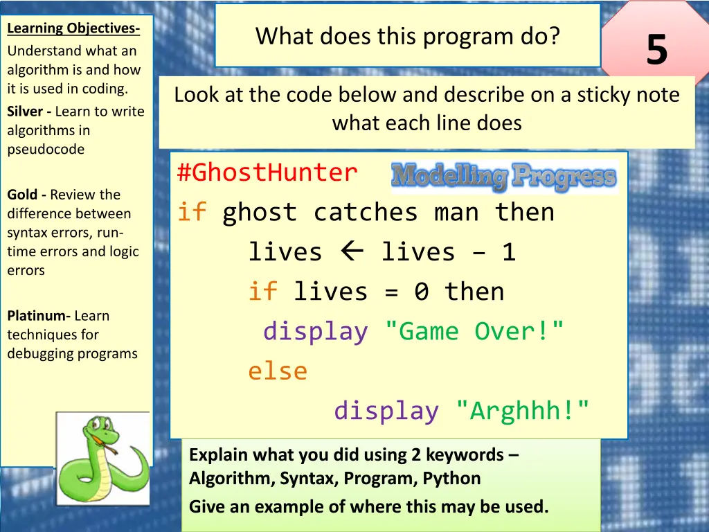 learning objectives understand what an algorithm 3