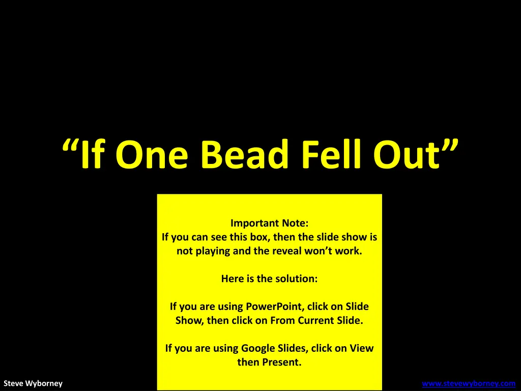 if one bead fell out 1