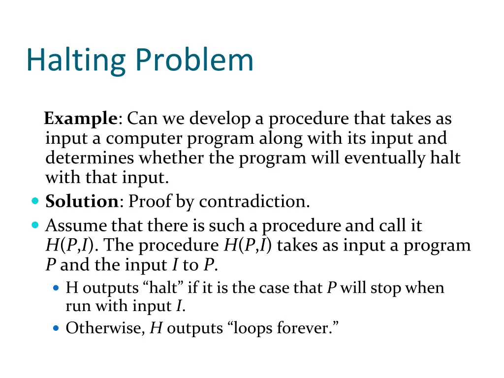 halting problem