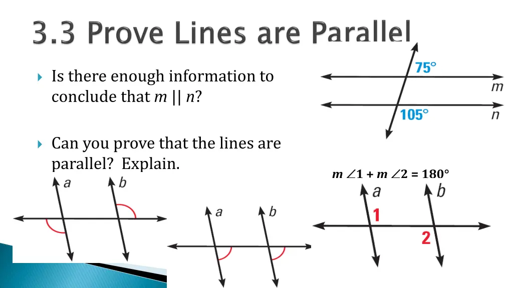 is there enough information to conclude that m n