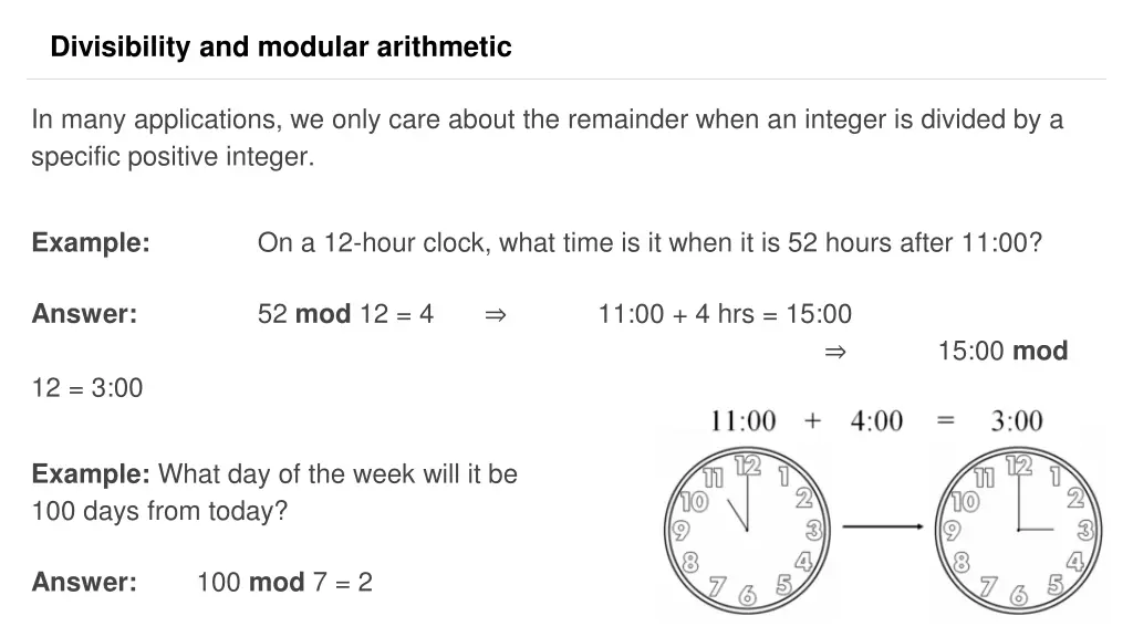 divisibility and modular arithmetic 15