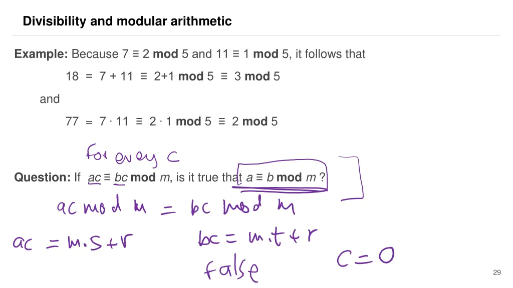 divisibility and modular arithmetic 25