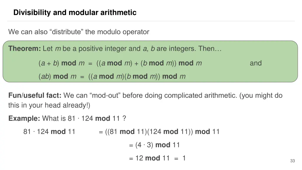 divisibility and modular arithmetic 29