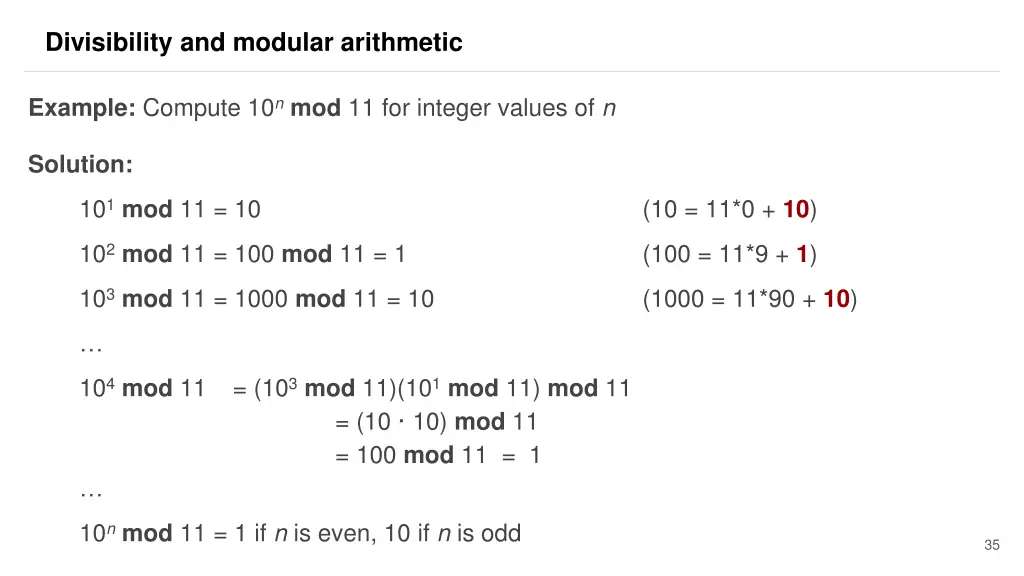 divisibility and modular arithmetic 31