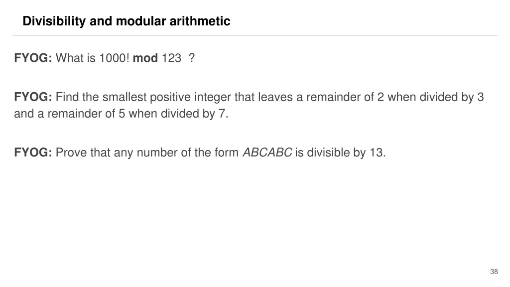 divisibility and modular arithmetic 34