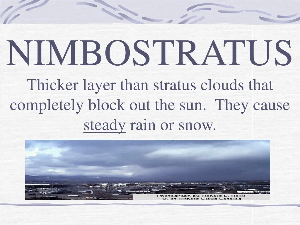 nimbostratus thicker layer than stratus clouds