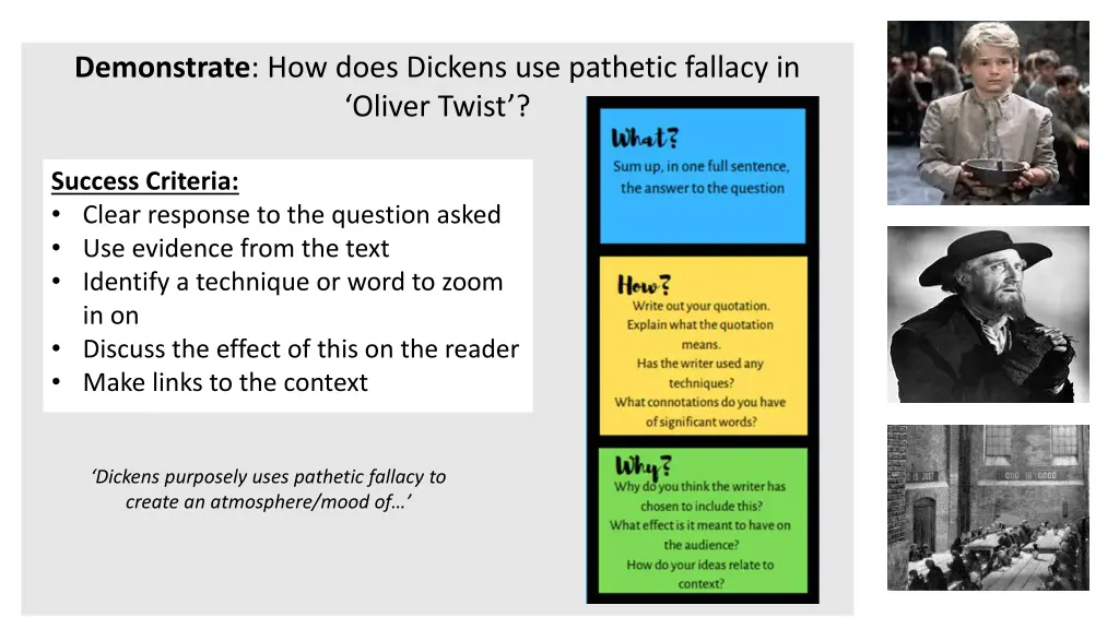 demonstrate how does dickens use pathetic fallacy