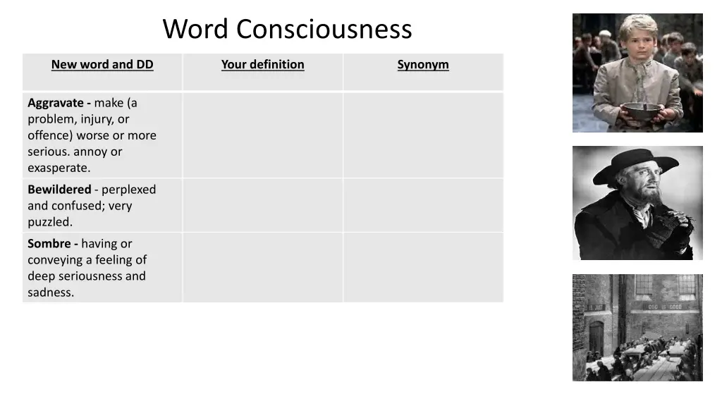 word consciousness