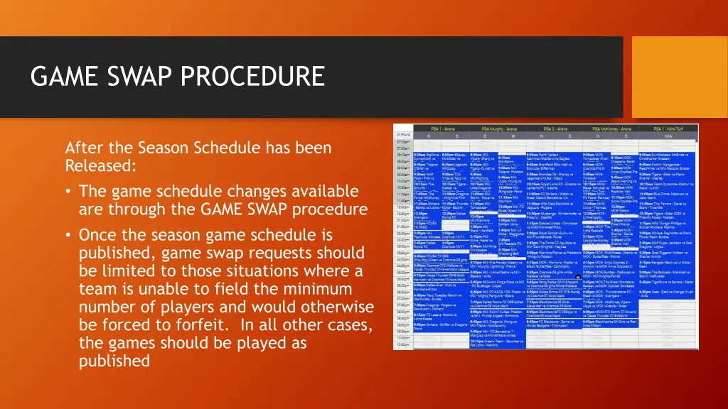 game swap procedure