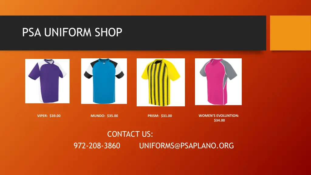 psa uniform shop