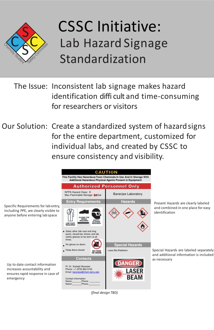 cssc initiative lab hazardsignage standardization