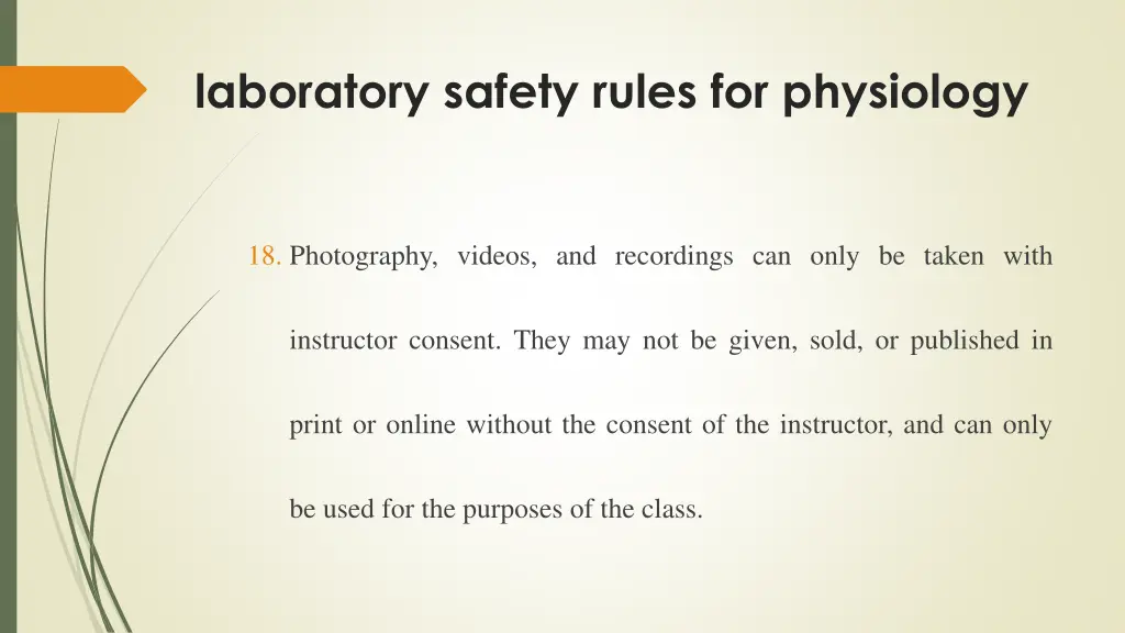 laboratory safety rules for physiology 10