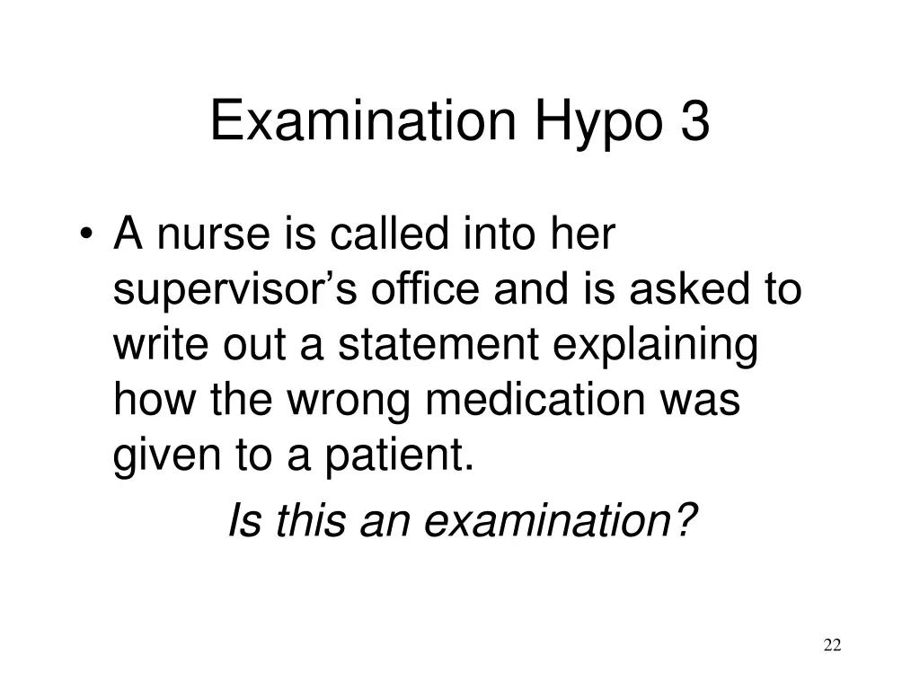 examination hypo 3